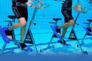 Aqua Themed Gymnasium at DAMAC Chelsea Residences